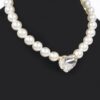 Faux Pearl Necklace – 14″ Delicate Chain