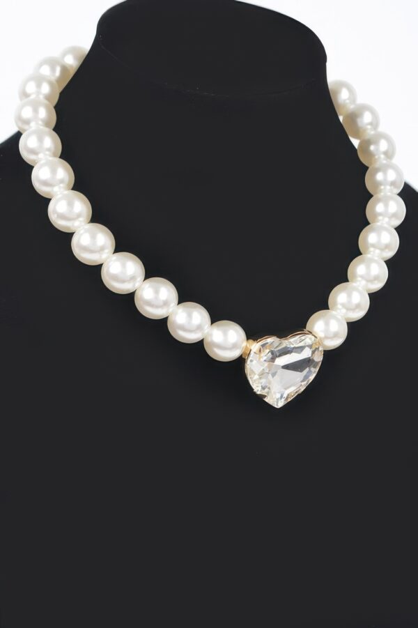 Faux Pearl Necklace – 14″ Delicate Chain