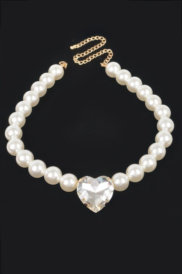 Faux Pearl Necklace – 14″ Delicate Chain