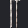 Rhinestone Ribbon Drop Earrings – Extra-Long Bow