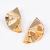 Metal Sculptural Earrings – Polished Minimal Design