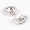 Polished Metal Earrings – Compact Classic Shape