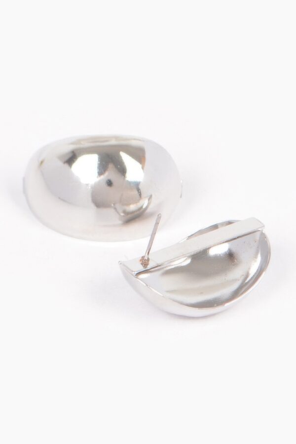 Polished Metal Earrings – Compact Classic Shape