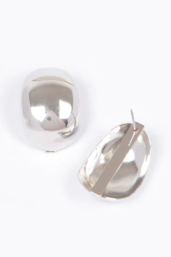 Polished Metal Earrings – Compact Classic Shape