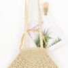 Faux Straw Tote with Bamboo Handle – Braided Strap