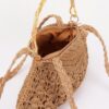 Faux Straw Tote with Bamboo Handle – Braided Strap