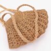 Faux Straw Tote with Bamboo Handle – Braided Strap
