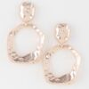 Open Disc Drop Earrings – Double Hammered Texture