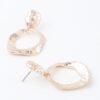 Open Disc Drop Earrings – Double Hammered Texture
