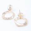 Open Disc Drop Earrings – Double Hammered Texture