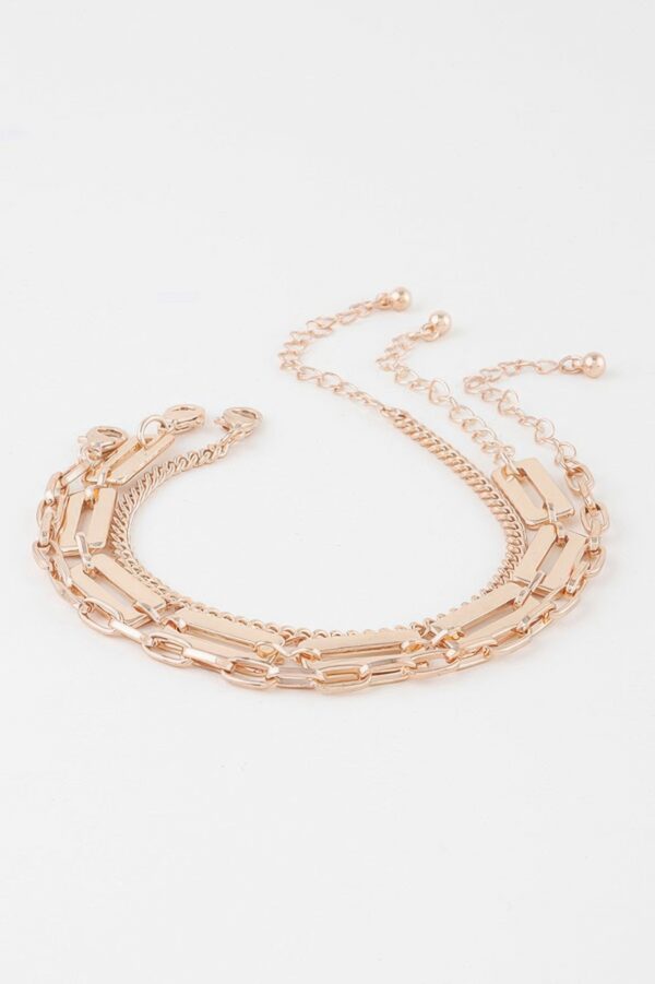 Triple-Plate Curb Link Chain Bracelet – Chunky Plated Shine