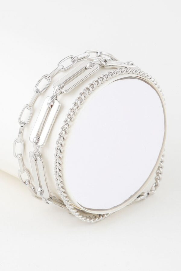 Triple-Plate Curb Link Chain Bracelet – Chunky Plated Shine