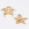 Vintage Sculpted Metal Flower Statement Earrings