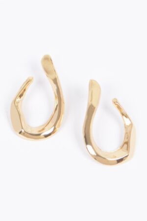 Vintage Metal Earrings – Organic Silhouette