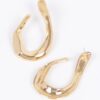 Vintage Metal Earrings – Organic Silhouette