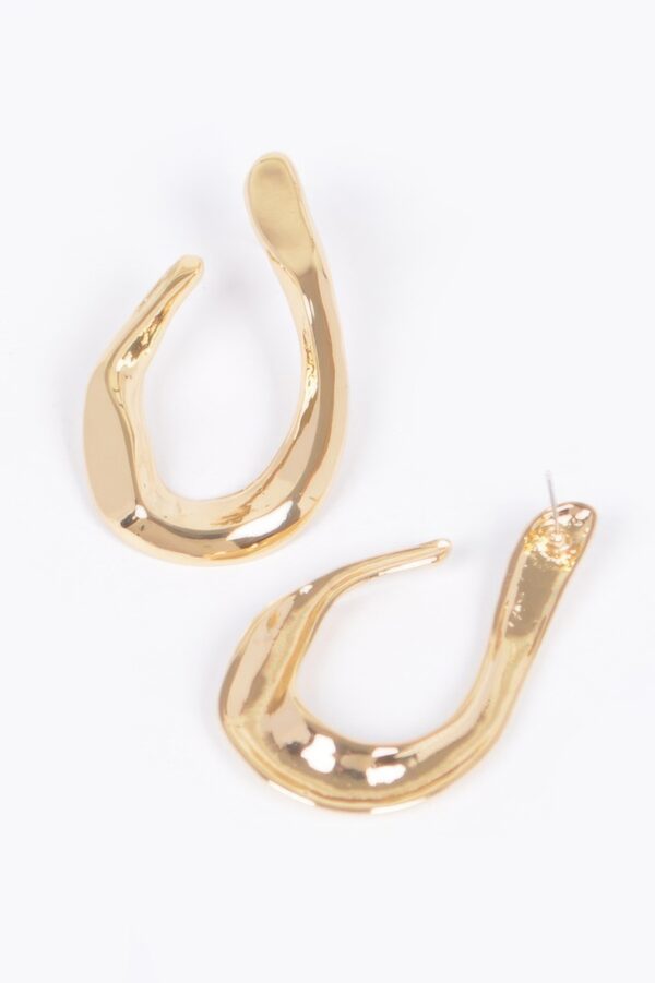 Vintage Metal Earrings – Organic Silhouette