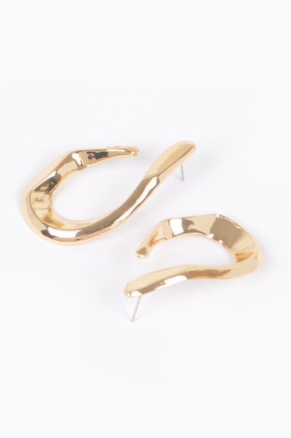 Vintage Metal Earrings – Organic Silhouette