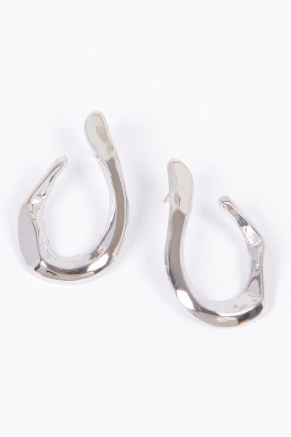 Vintage Metal Earrings – Organic Silhouette