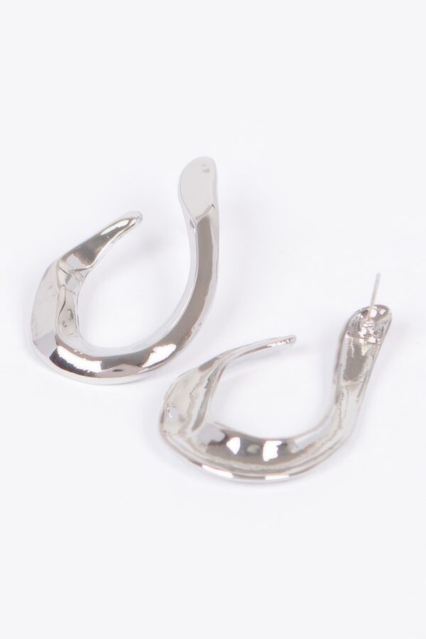 Vintage Metal Earrings – Organic Silhouette