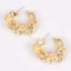 Vintage Brushed Metal Earrings – Organic Silhouette