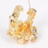 Vintage Brushed Metal Earrings – Organic Silhouette