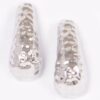 Vintage Brushed Metal Drop Earrings – Organic Silhouette
