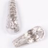 Vintage Brushed Metal Drop Earrings – Organic Silhouette