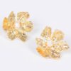 Vintage Metal Flower Earrings – Sculpted Bloom
