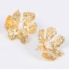 Vintage Metal Flower Earrings – Sculpted Bloom