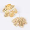 Vintage Metal Flower Earrings – Sculpted Bloom