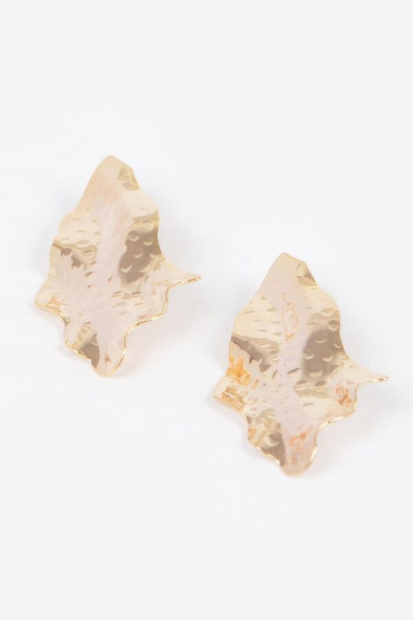 Vintage Brushed Metal Elongated Earrings