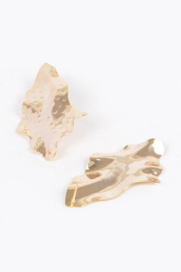Vintage Brushed Metal Elongated Earrings