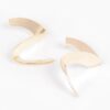 Vintage Brushed Metal Elongated Earrings