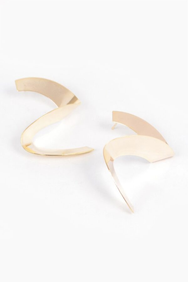 Vintage Brushed Metal Elongated Earrings