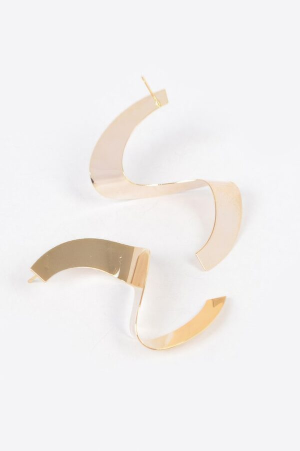 Vintage Brushed Metal Elongated Earrings