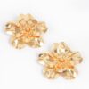 Metal Flower Earrings – Oversized Sculptural Floral Design