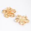 Metal Flower Earrings – Oversized Sculptural Floral Design