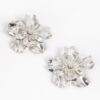 Metal Flower Earrings – Oversized Sculptural Floral Design
