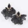 Polyester Flower Drop Earrings – Lightweight Floral