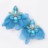 Polyester Flower Drop Earrings – Lightweight Floral