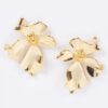 Metal Flower Earrings – Sculpted Petal Silhouette
