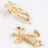 Metal Flower Earrings – Sculpted Petal Silhouette