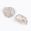 Vintage Textured Metal Earrings with Dimensional Finish