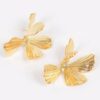 Gold-Plated Metal Earrings – Polished Sleek Silhouette