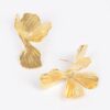Gold-Plated Metal Earrings – Polished Sleek Silhouette