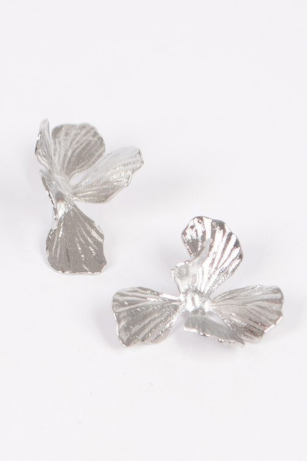 Gold-Plated Metal Earrings – Polished Sleek Silhouette