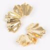 Gold-Plated Metal Drop Earrings – Polished Silhouette