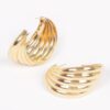 Gold-Plated Metal Earrings – Polished Silhouette