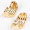 Gold-Plated Metal Earrings – Polished Silhouette