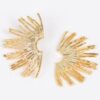 Gold-Plated Metal Earrings – Polished Drop